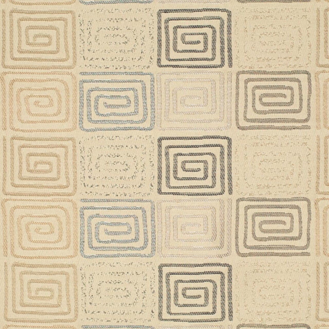 Iron - Grey Silver Abstract Geometric,greek Key Upholstery Fabric 54 Inches"